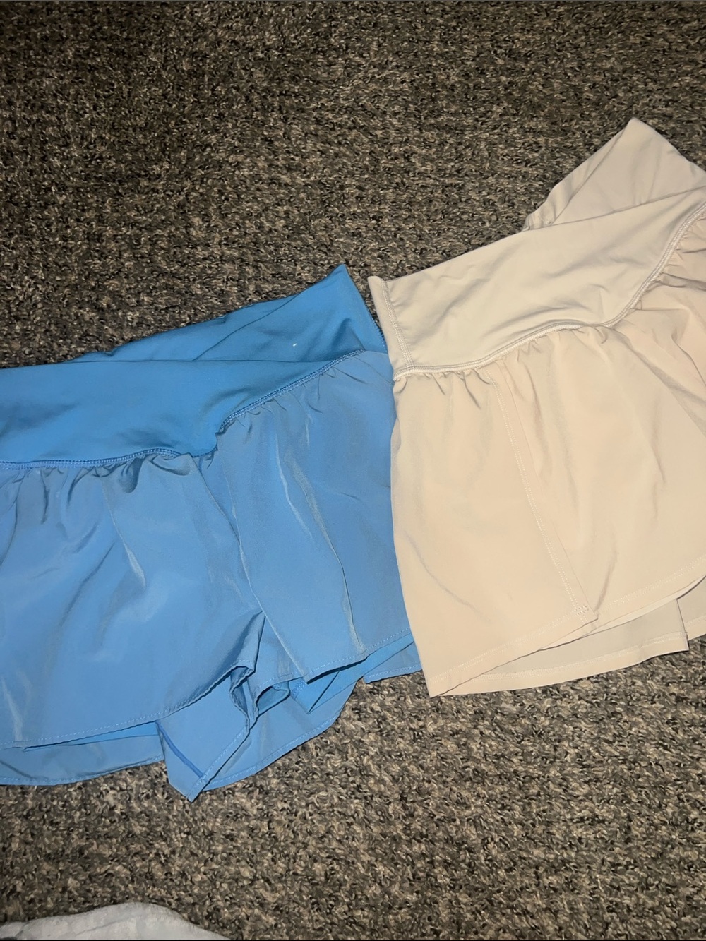 JoyLab Two-Tone Ruffle Skort Shorts - Light Blue & Cream